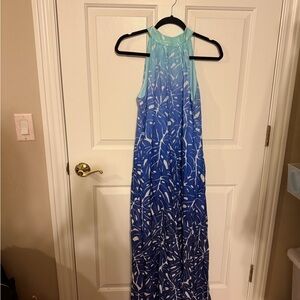 Vineyard Vines Blue and White Maxi Dress